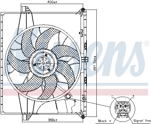 NISSENS 85739 Fan, engine cooling