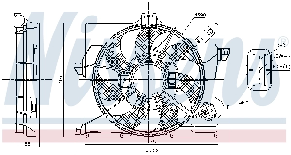 Fan, engine cooling 85898