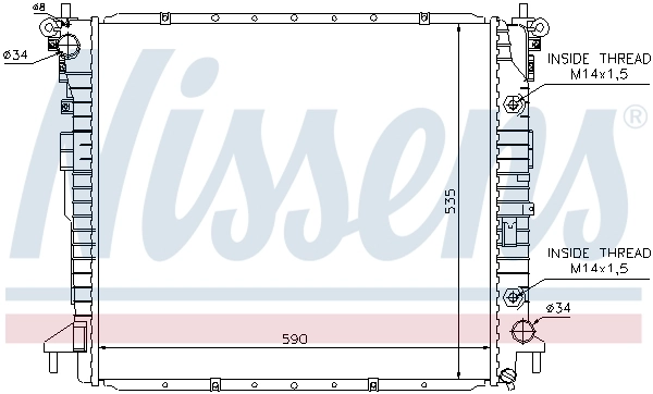NISSENS 64317 Radiator, engine cooling