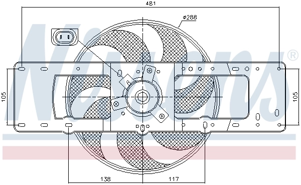 NISSENS 85499 Fan, engine cooling