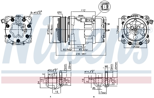Compressor, air conditioning ** FIRST FIT ** 89032