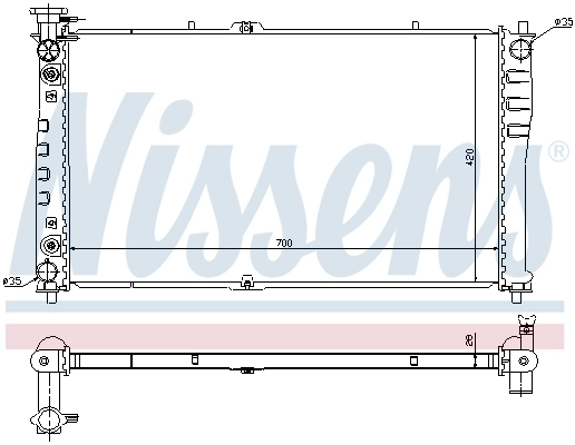 NISSENS 66640 Radiator, engine cooling