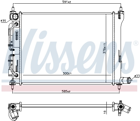 NISSENS 606732 Radiator, engine cooling