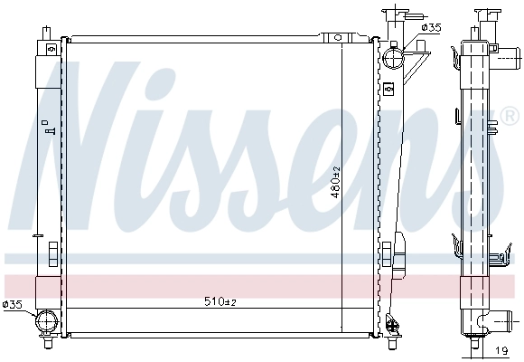 NISSENS 675043 Radiator, engine cooling