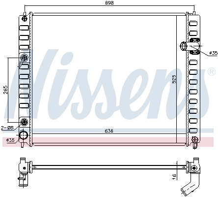 NISSENS 681208 Radiator, engine cooling