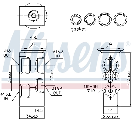NISSENS 999379 Expansion Valve, air conditioning