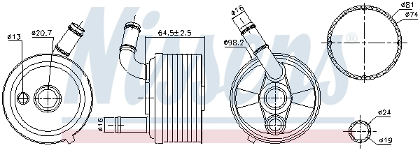 NISSENS 91185 Oil Cooler, automatic transmission