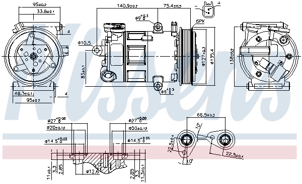 Compressor, air conditioning ** FIRST FIT ** 89348