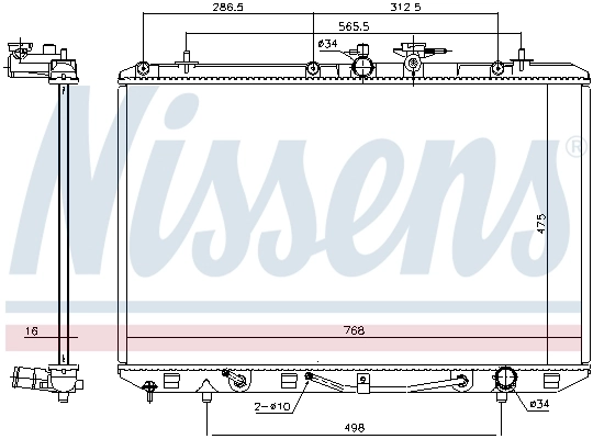 NISSENS 646927 Radiator, engine cooling