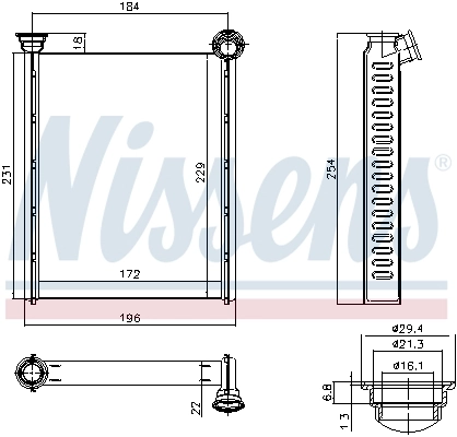 Heat Exchanger, interior heating ** FIRST FIT ** 72987