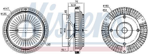 NISSENS 86044 Clutch, radiator fan