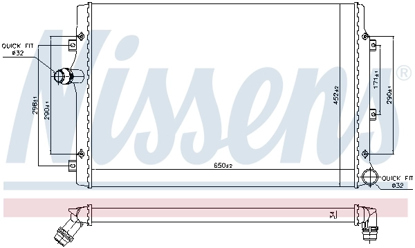 Radiator, engine cooling ** FIRST FIT ** 65281A