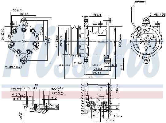 Compressor, air conditioning ** FIRST FIT ** 89691