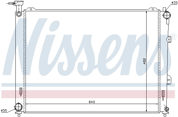 NISSENS 66683 Radiator, engine cooling