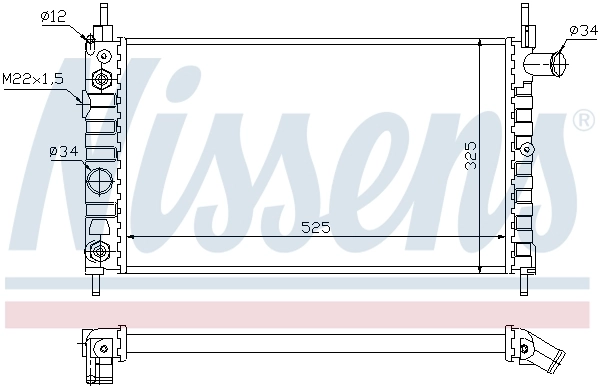 NISSENS 63282 Radiator, engine cooling