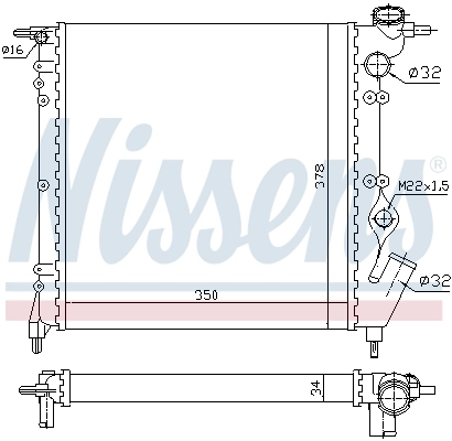 NISSENS 63928 Radiator, engine cooling