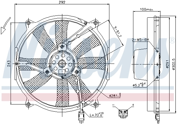 Fan, engine cooling 85701