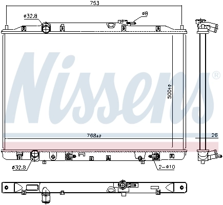 NISSENS 606853 Radiator, engine cooling