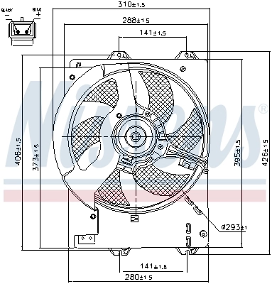 NISSENS 85444 Fan, engine cooling