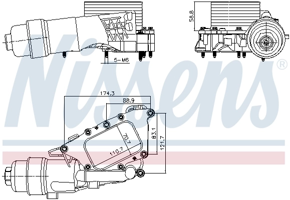 Oil Cooler, engine oil 91385