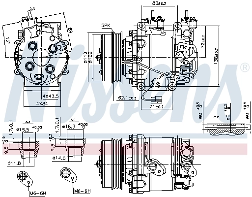 Compressor, air conditioning ** FIRST FIT ** 890035