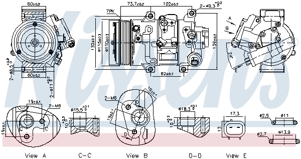 Compressor, air conditioning ** FIRST FIT ** 891069