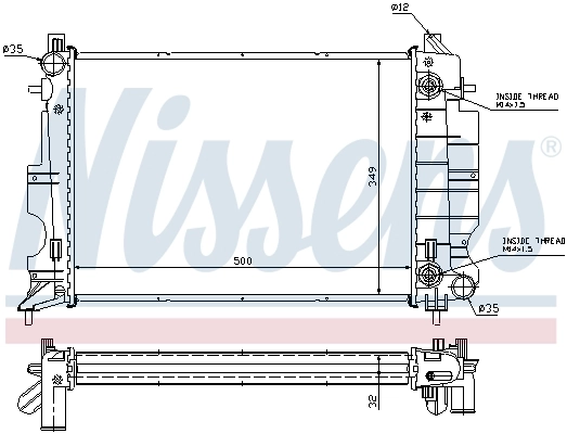 NISSENS 64036A Radiator, engine cooling