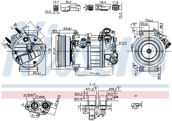 Compressor, air conditioning ** FIRST FIT ** 890593