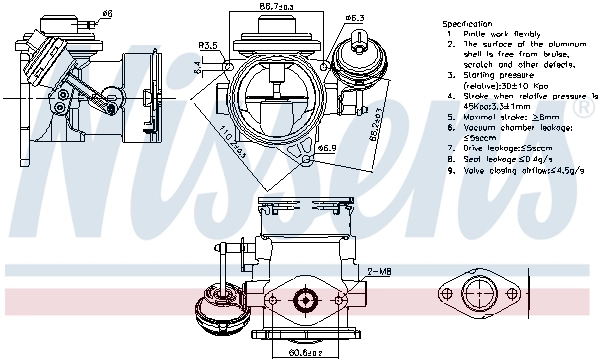 NISSENS 98297 EGR Valve