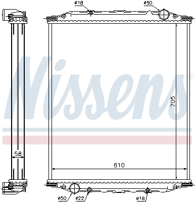 Radiator, engine cooling 628780