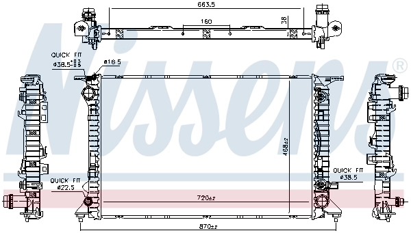 Radiator, engine cooling 606466