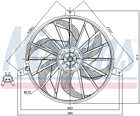 Fan, engine cooling 85512