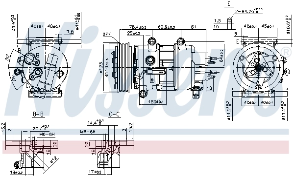 Compressor, air conditioning ** FIRST FIT ** 89201
