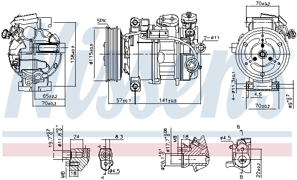 Compressor, air conditioning ** FIRST FIT ** 890246