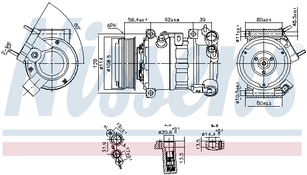 Compressor, air conditioning ** FIRST FIT ** 890599