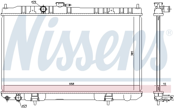 NISSENS 68751 Radiator, engine cooling