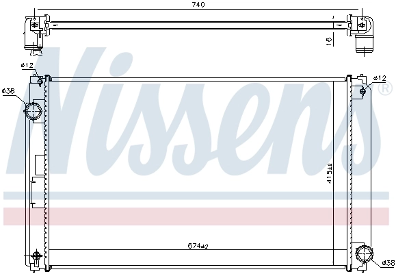Radiator, engine cooling 606610