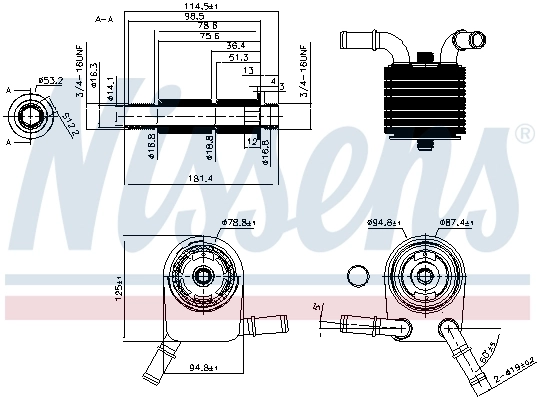 Oil Cooler, engine oil ** FIRST FIT ** 90849