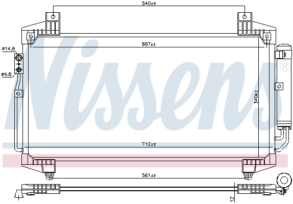 NISSENS 940936 Condenser, air conditioning