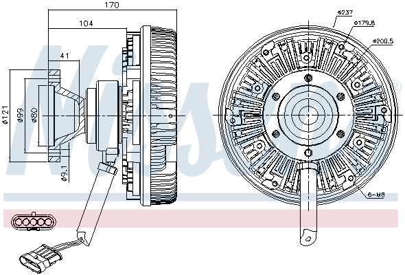NISSENS 86177 Clutch, radiator fan