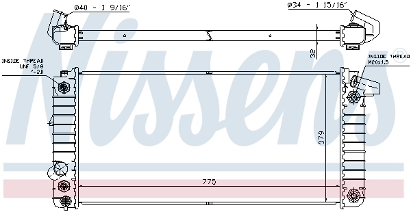 NISSENS 608841 Radiator, engine cooling