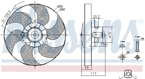 Fan, engine cooling 85658