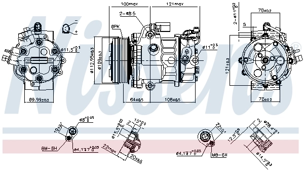 Compressor, air conditioning ** FIRST FIT ** 890659