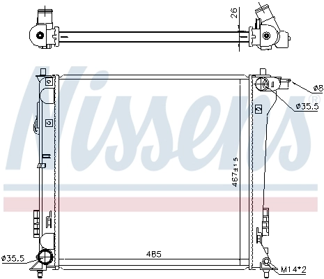 NISSENS 606671 Radiator, engine cooling