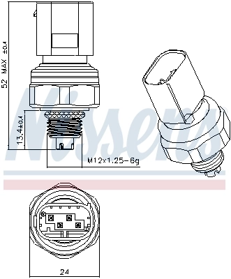 NISSENS 301145 Pressure Switch, air conditioning
