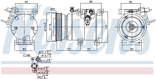 Compressor, air conditioning ** FIRST FIT ** 890686