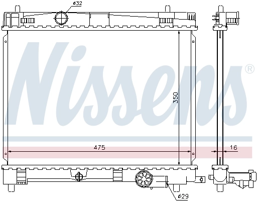 Radiator, engine cooling 646823