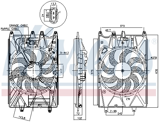NISSENS 85937 Fan, engine cooling