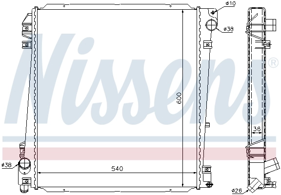 NISSENS 66854 Radiator, engine cooling