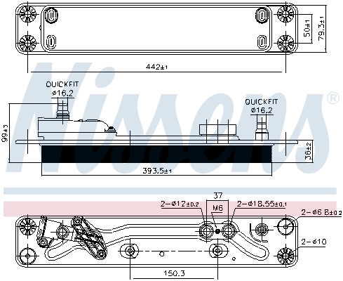Oil Cooler, automatic transmission 90837